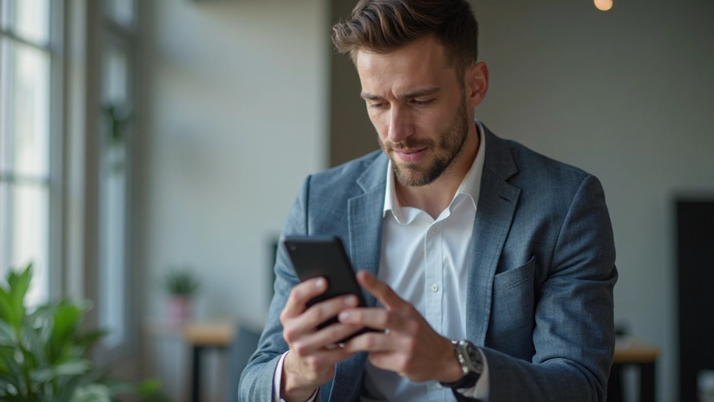 Osoba patrząca na ekran telefonu z aplikacją bankową, pokazującą rosnący stan oszczędności i fundusz awaryjny